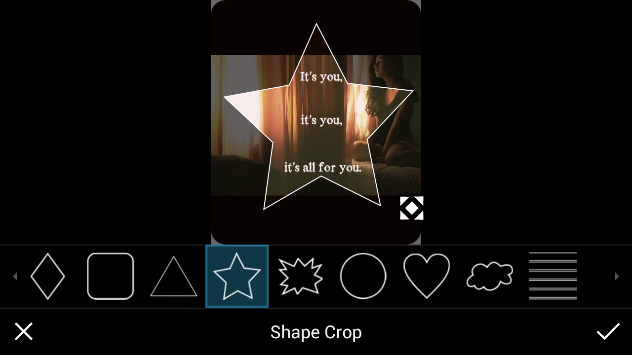 crop in a custom shape imovie